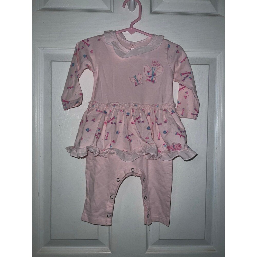 Naartije Baby Girl Pink Ruffle Romper (NWT)